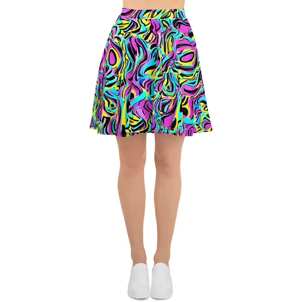 Plasma Twist on Skater Skirt — Front