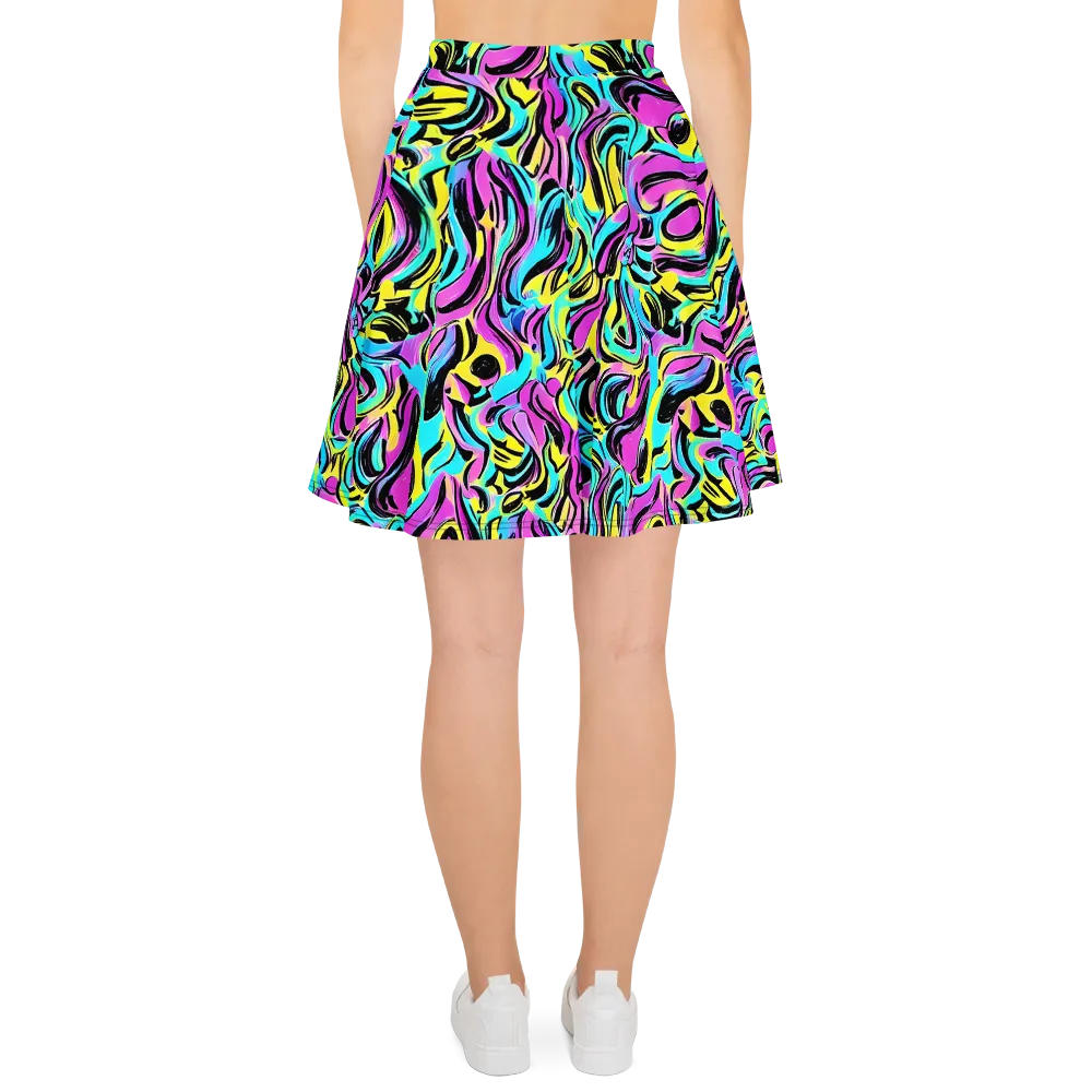 Plasma Twist on Skater Skirt — Back