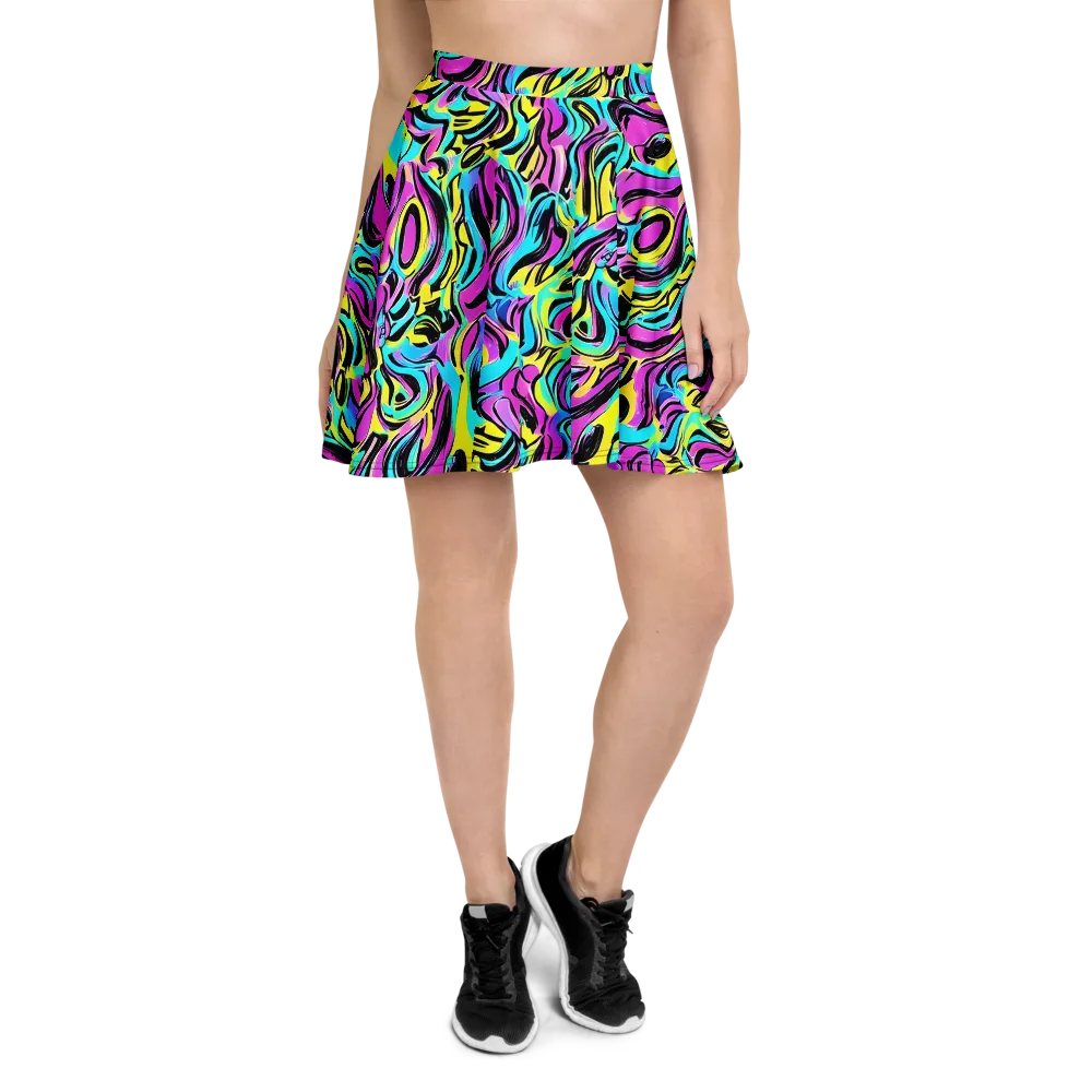 Plasma Twist on Skater Skirt — Front