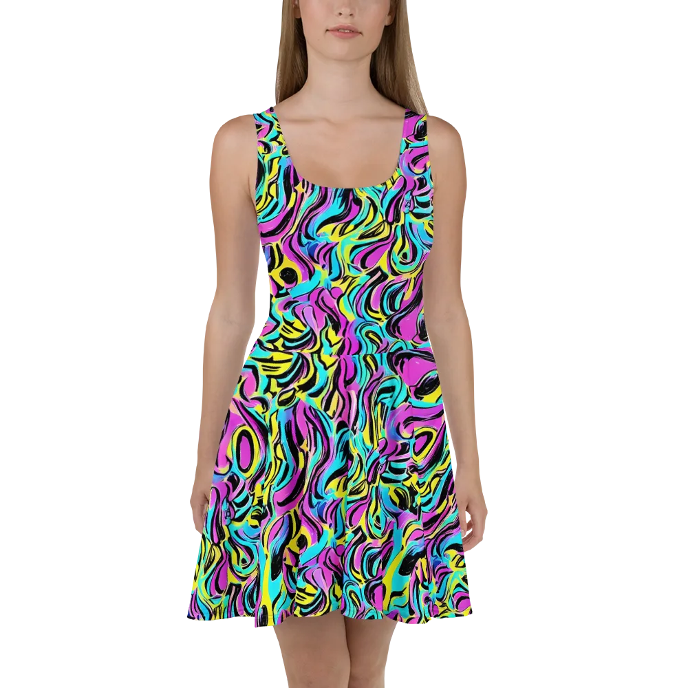 Plasma Twist on Skater Dress — Front