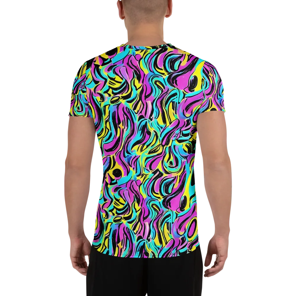 Plasma Twist on Men's Athletic T-Shirt — Back