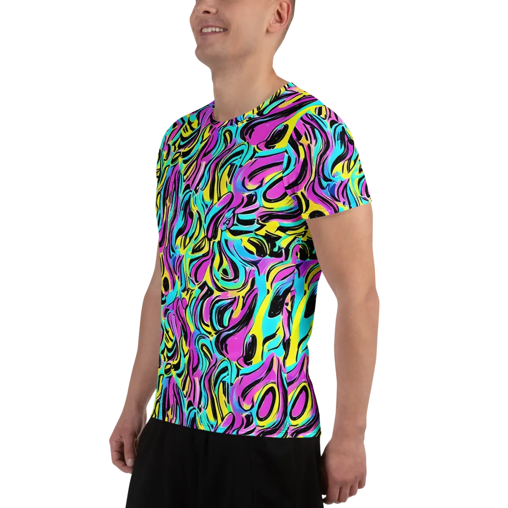 Plasma Twist on Men's Athletic T-Shirt — Left