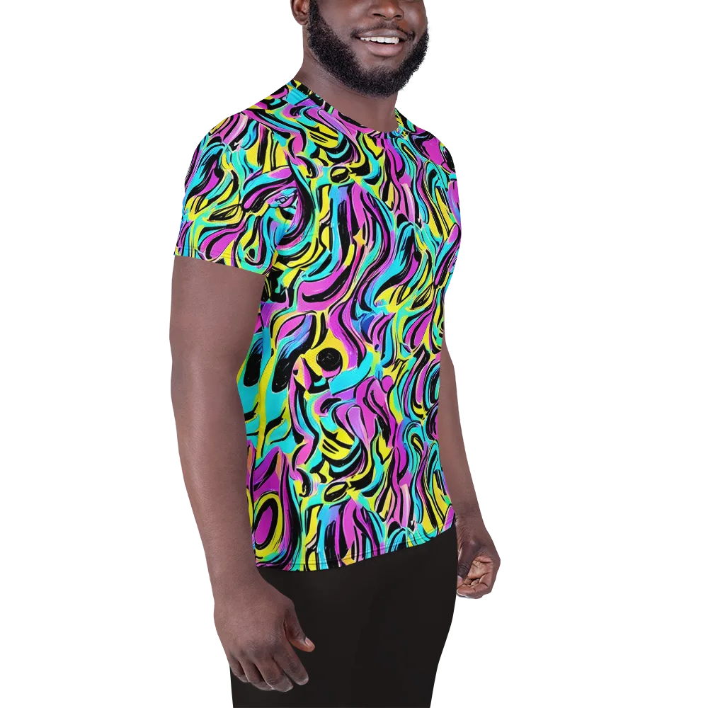 Plasma Twist on Men's Athletic T-Shirt — Right