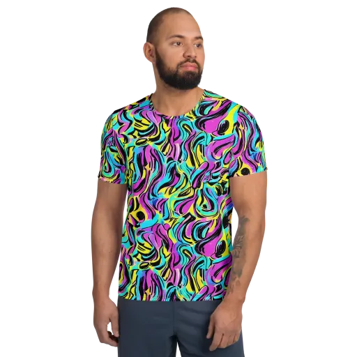 Plasma Twist on a Men's Athletic T-Shirt