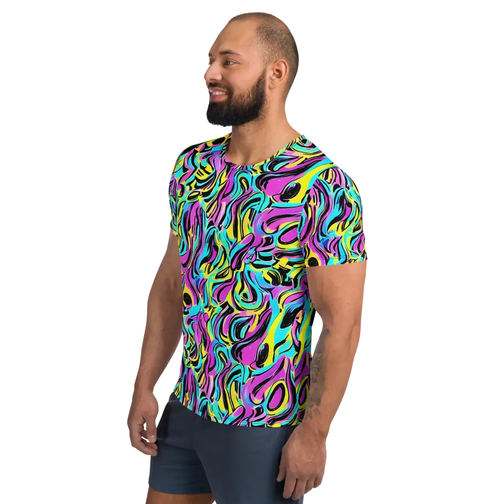 Plasma Twist on Men's Athletic T-Shirt — Left