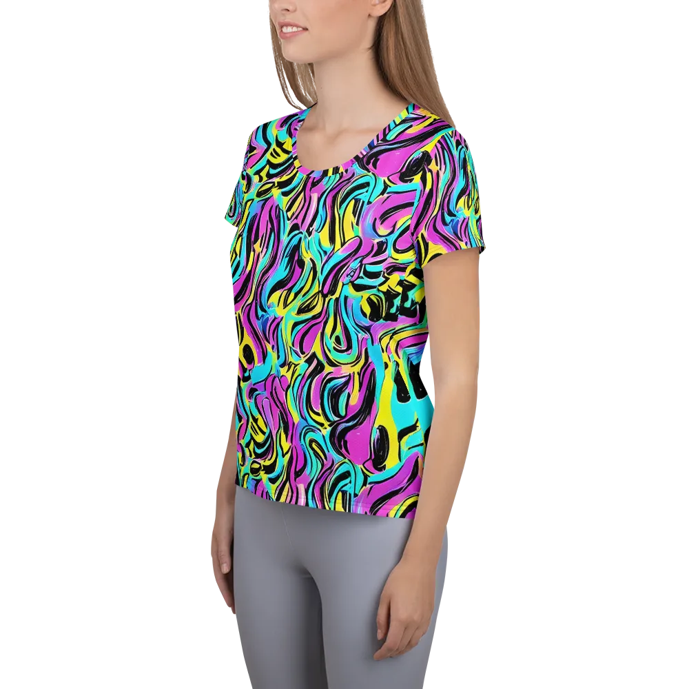 Plasma Twist on Women's Athletic T-Shirt — Left