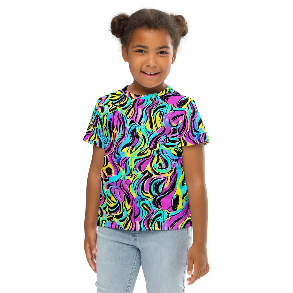 Plasma Twist on Kids Crew Neck T-Shirt — Front