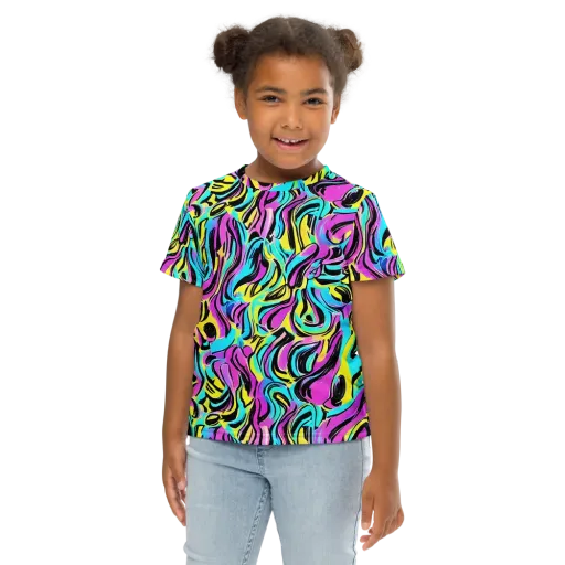Plasma Twist on a Kids Crew Neck T-Shirt