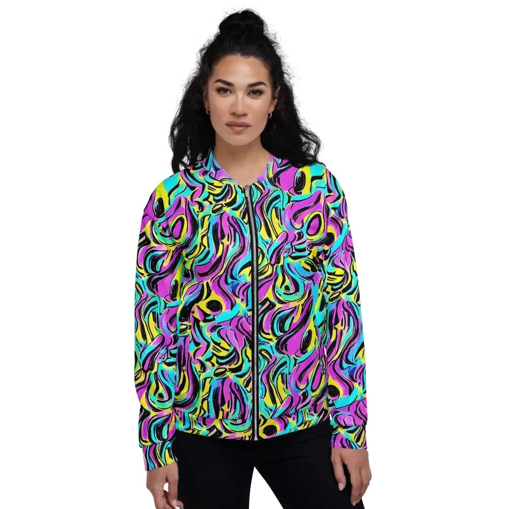 Plasma Twist on Bomber Jacket — Front