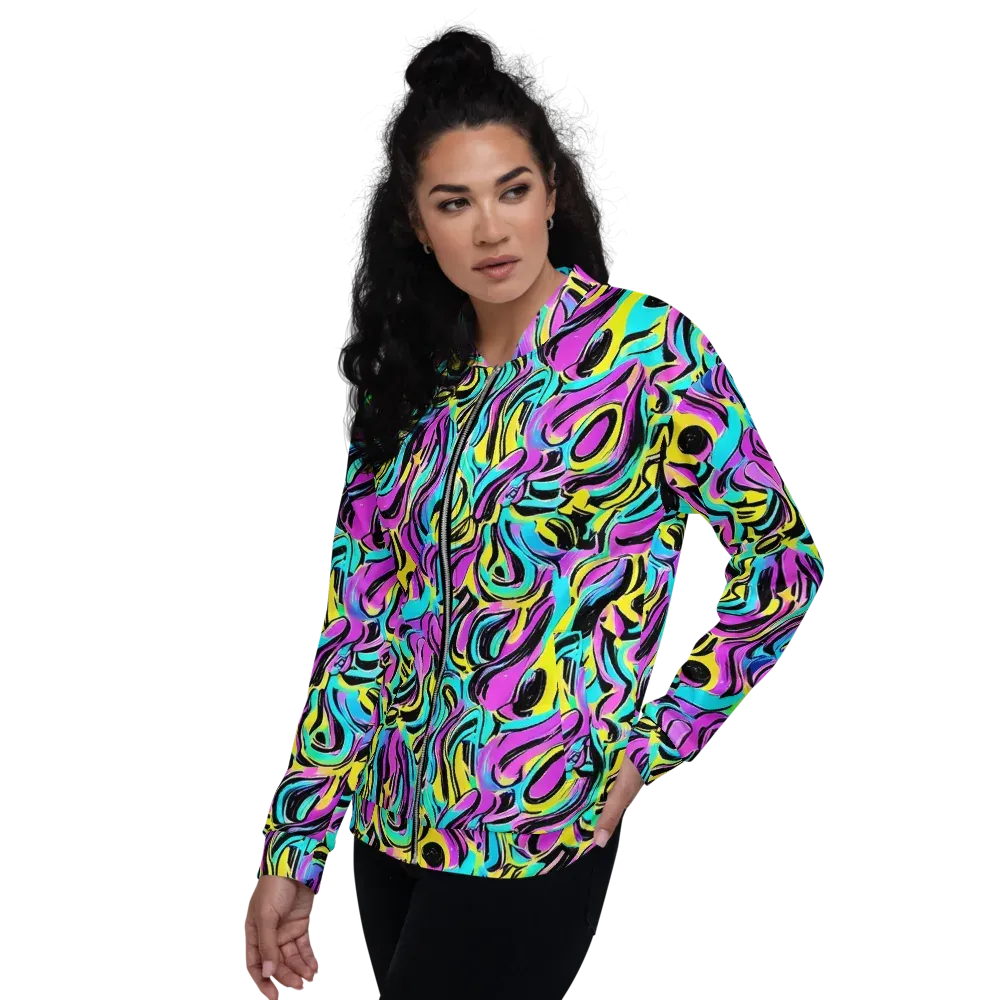 Plasma Twist on Bomber Jacket — Left