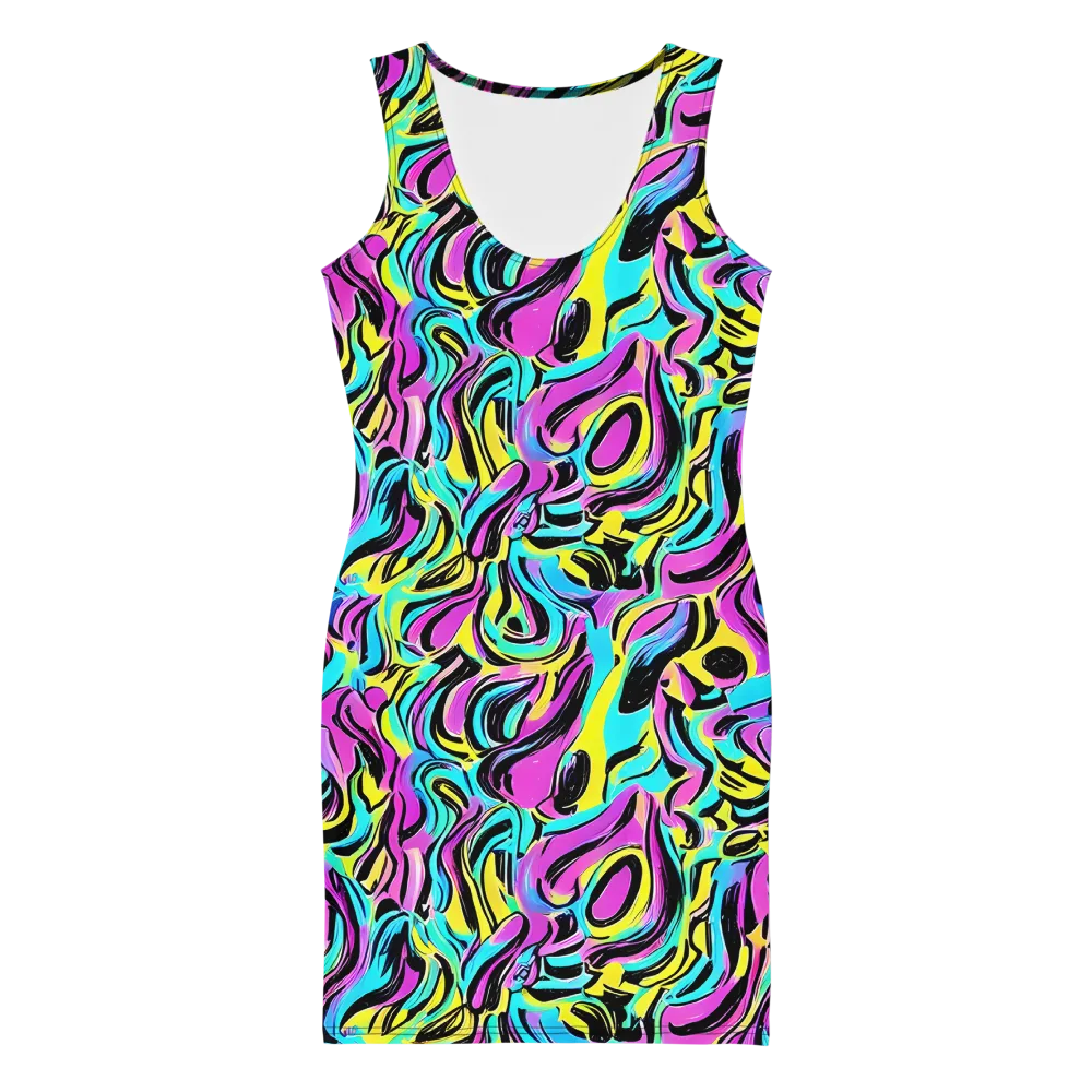 Plasma Twist on Bodycon Dress — Front