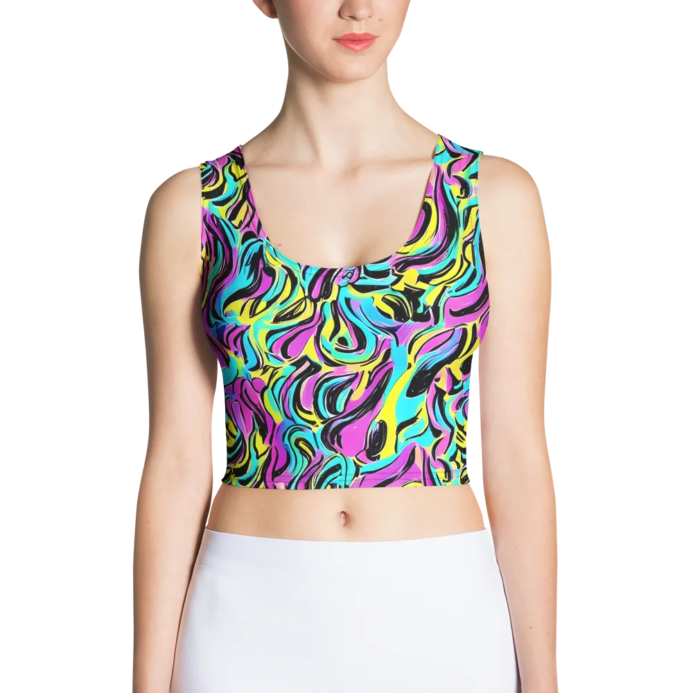 Plasma Twist on Crop Top — Front