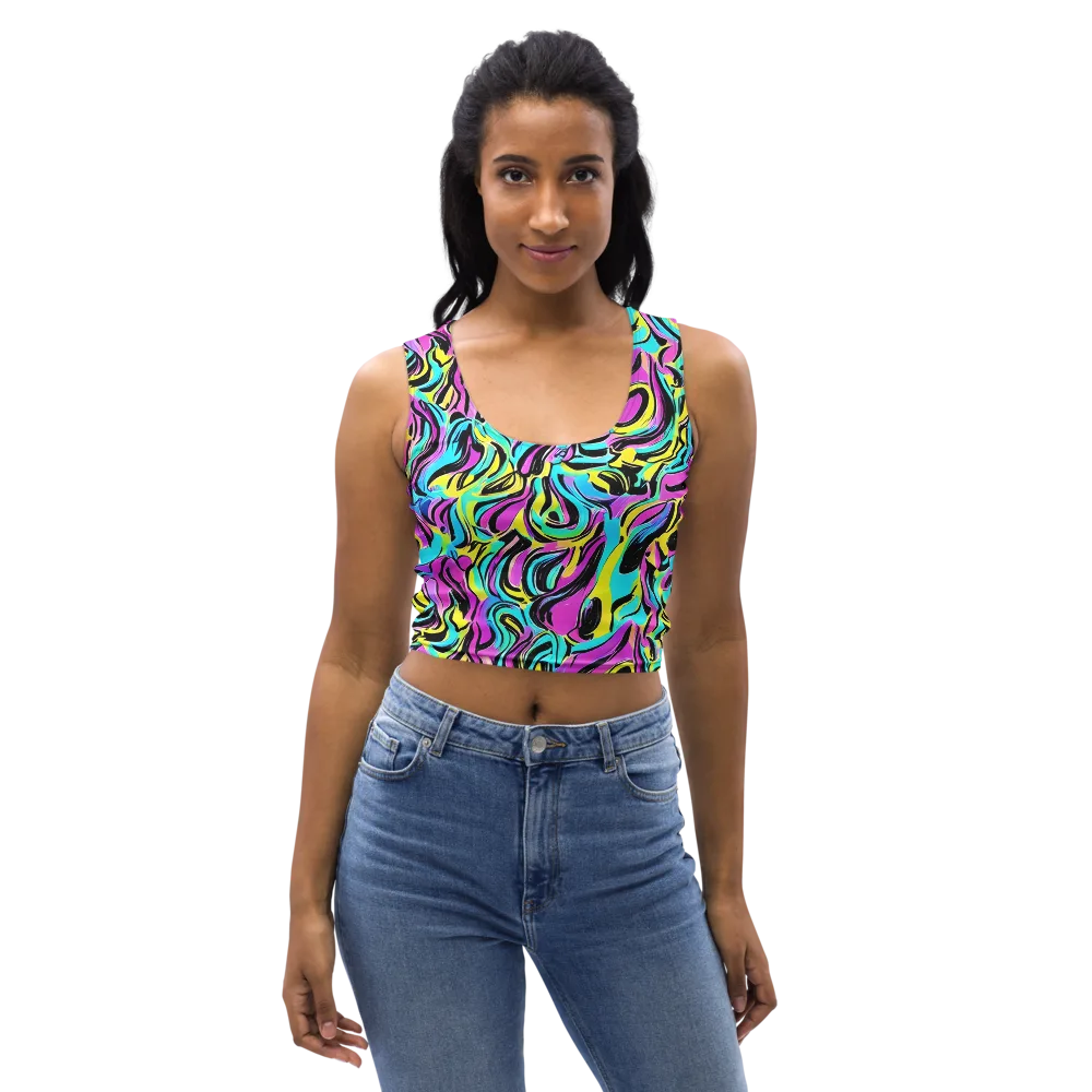 Plasma Twist on Crop Top — Front