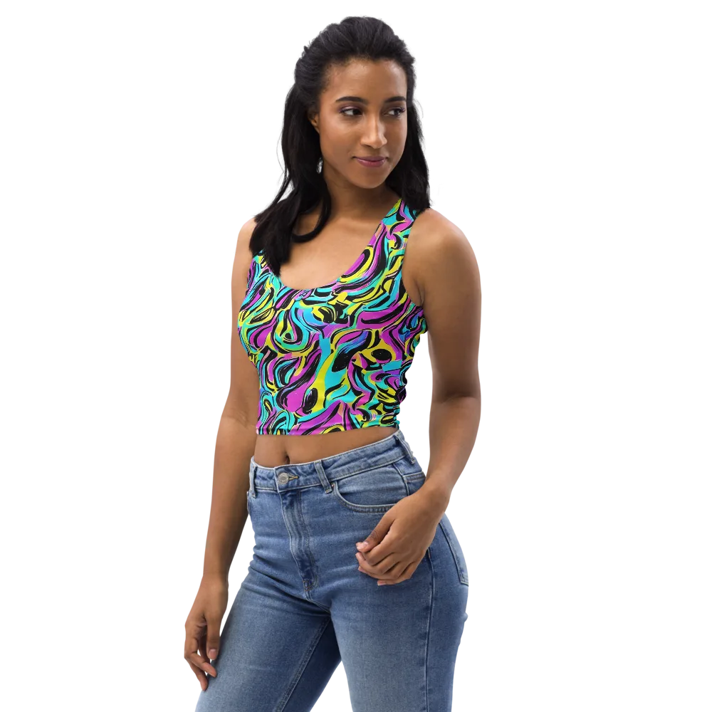Plasma Twist on Crop Top — Left Front