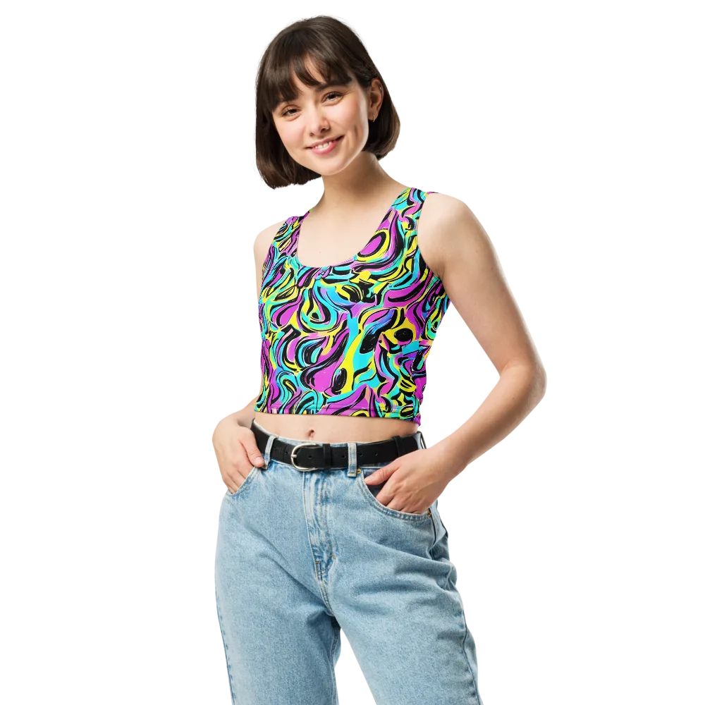 Plasma Twist on Crop Top — Front