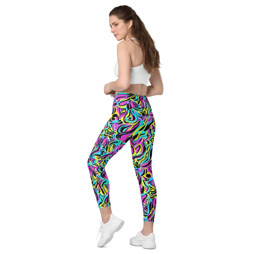 Plasma Twist on Leggings with Pockets — Left Back