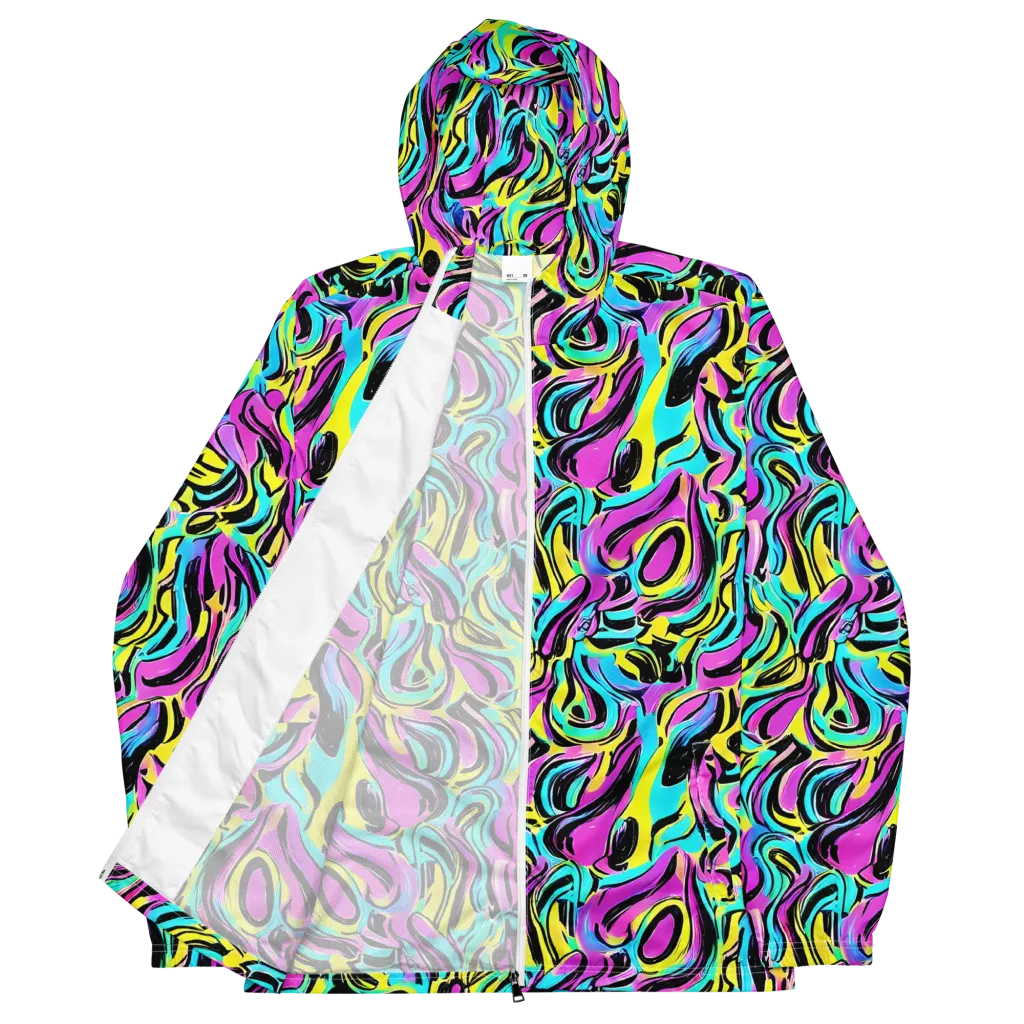 Plasma Twist on Men's Windbreaker — Front