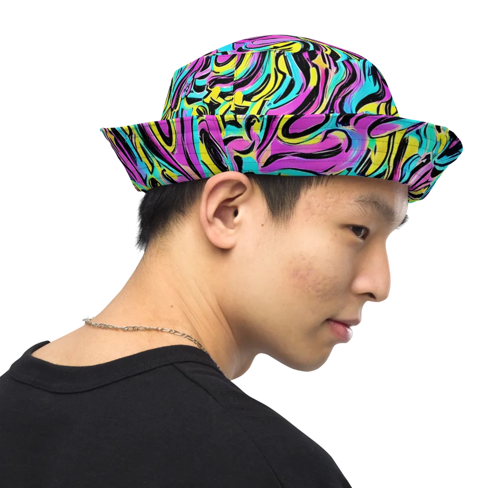 Plasma Twist on Reversible Bucket Hat — Right Outside