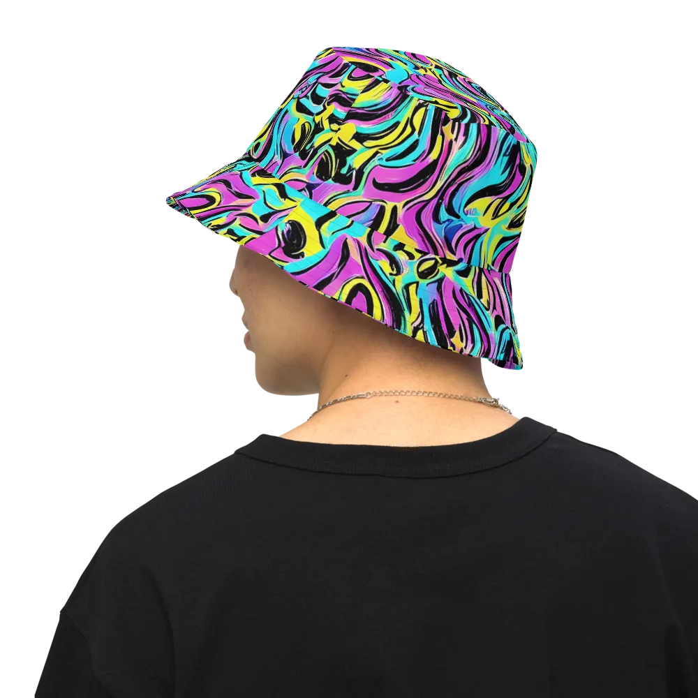 Plasma Twist on Reversible Bucket Hat — Back Inside