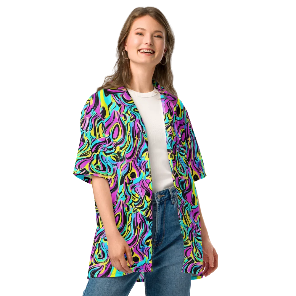 Plasma Twist on Button Shirt — Front