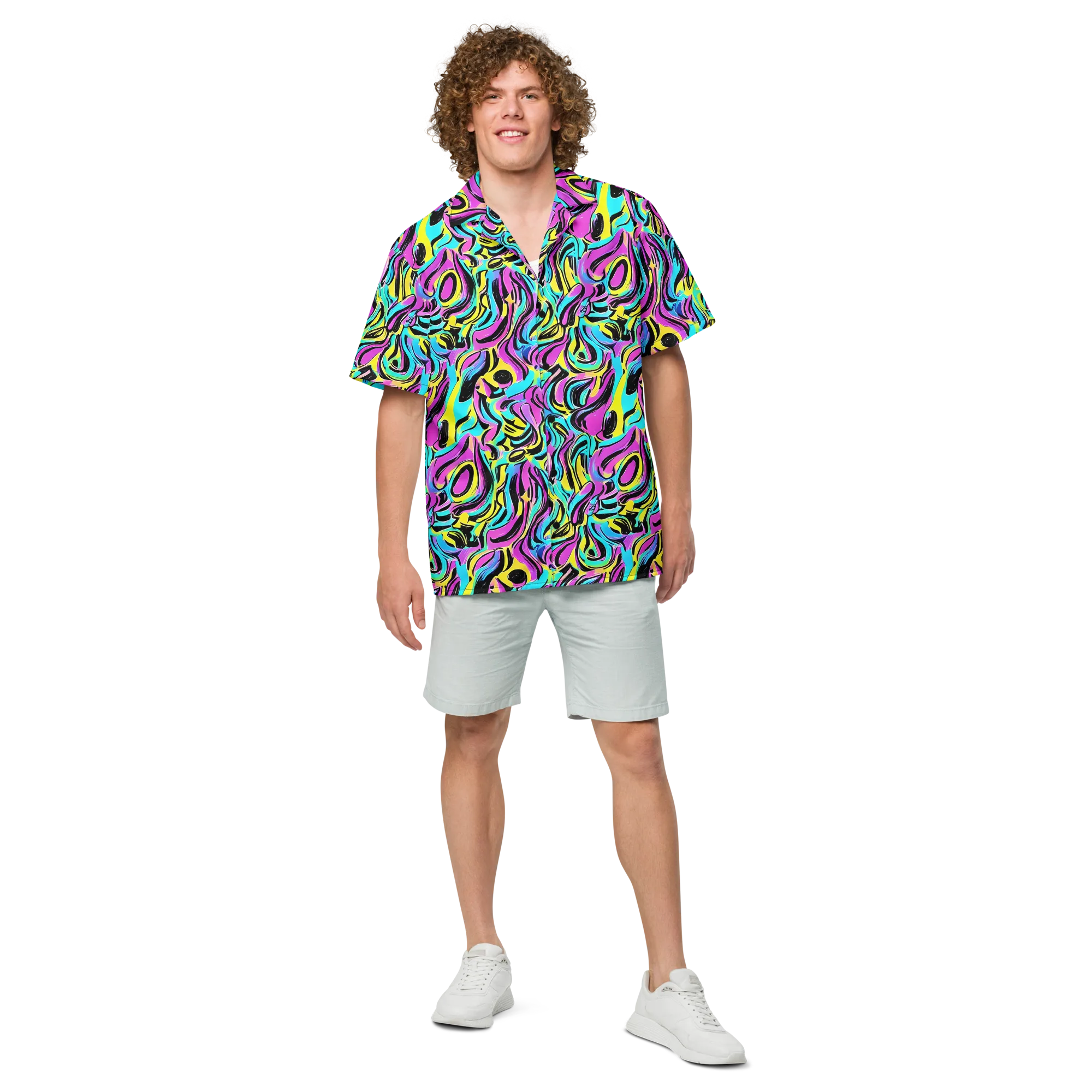 Plasma Twist on Button Shirt — Front