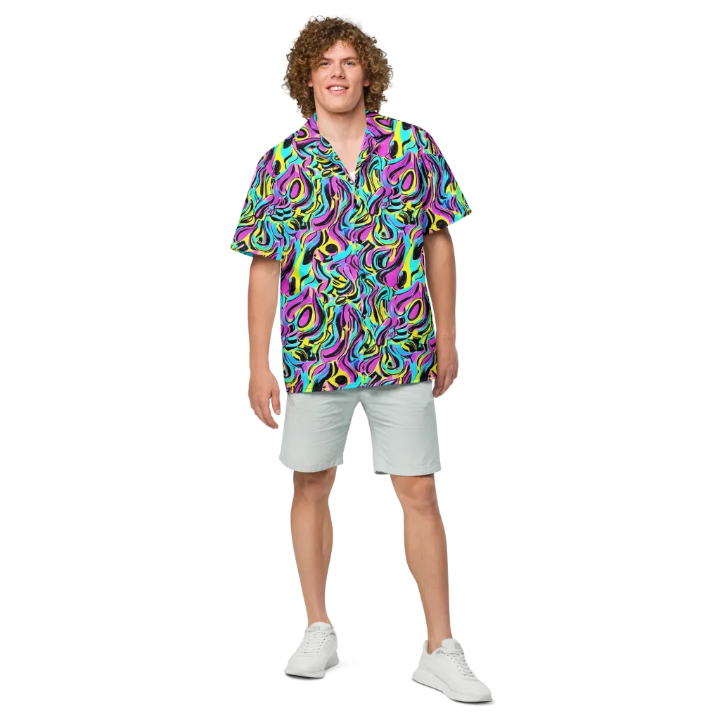 Plasma Twist on Button Shirt — Front