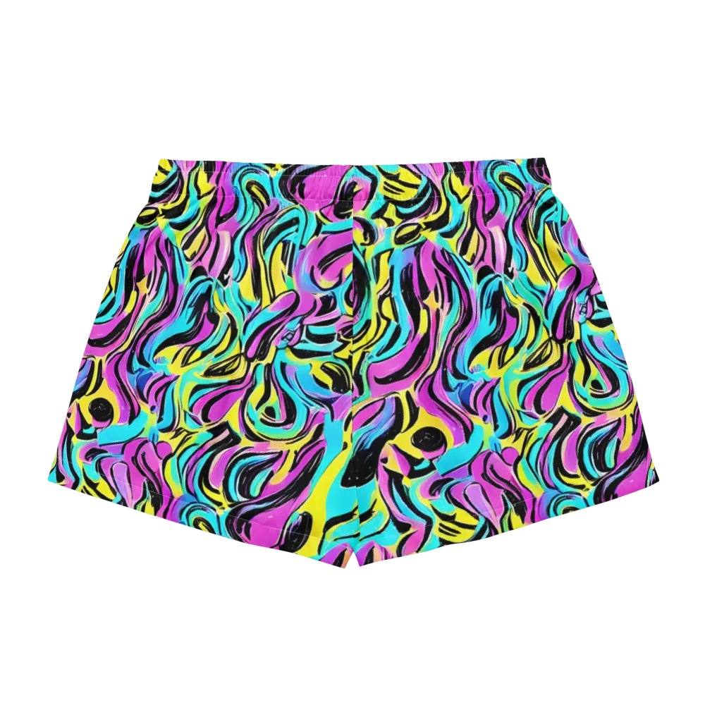Plasma Twist on Women's Pajama Shorts — Back