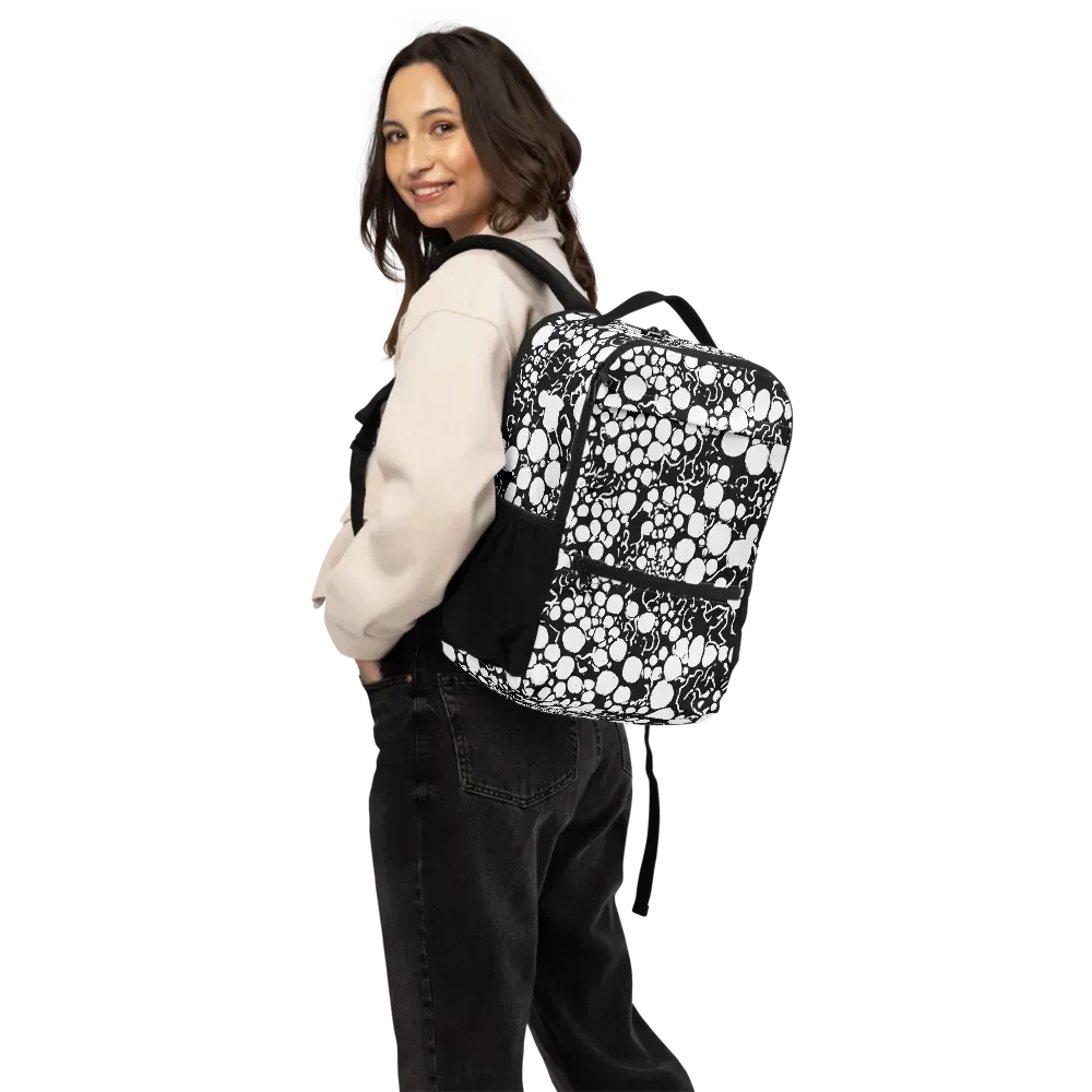 Ink Bubble Riot on Utility Backpack — Back