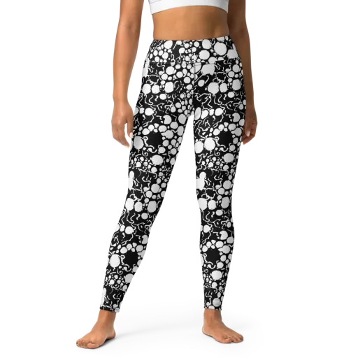 Ink Bubble Riot on a Yoga Leggings