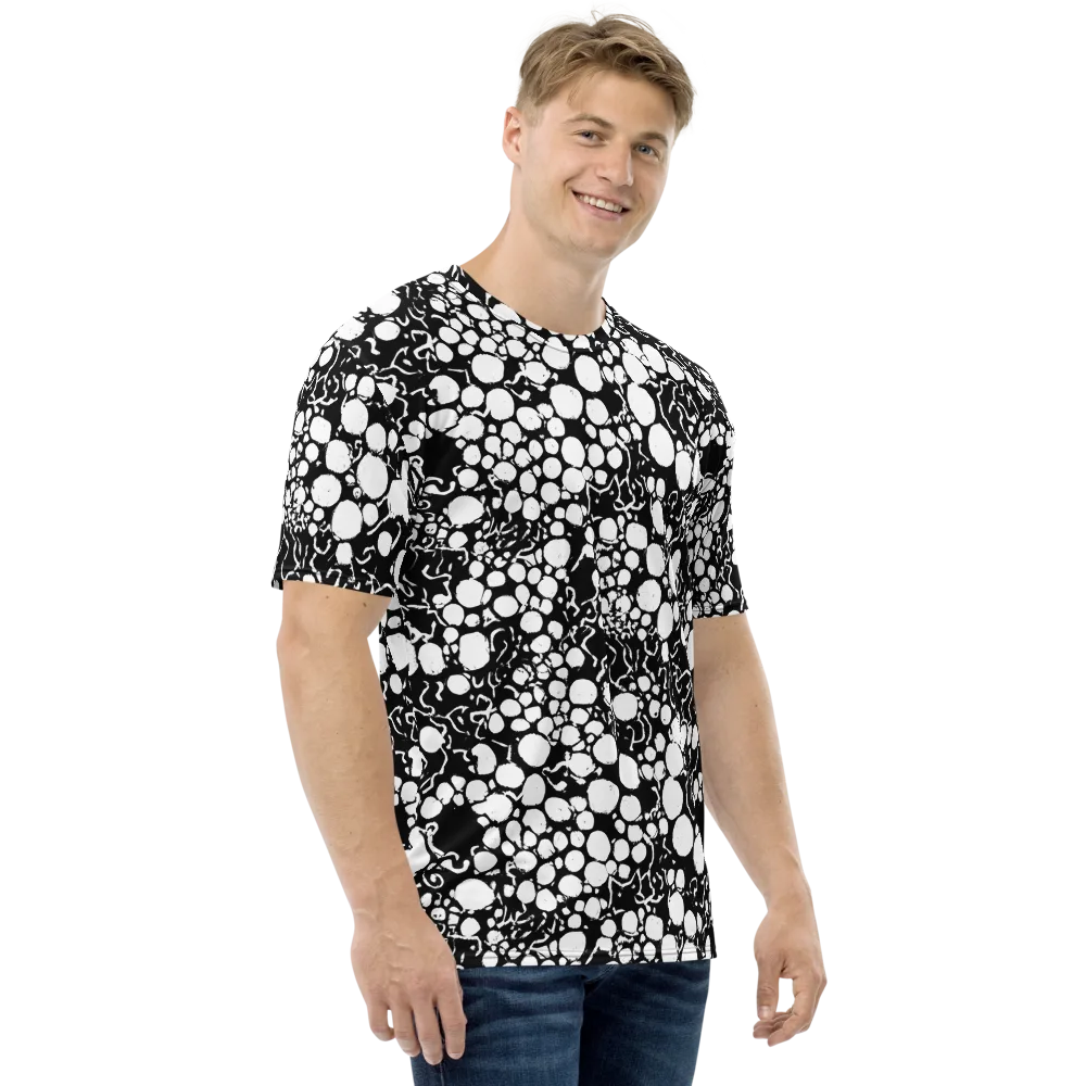 Ink Bubble Riot on Men's Crew Neck T-Shirt — Right