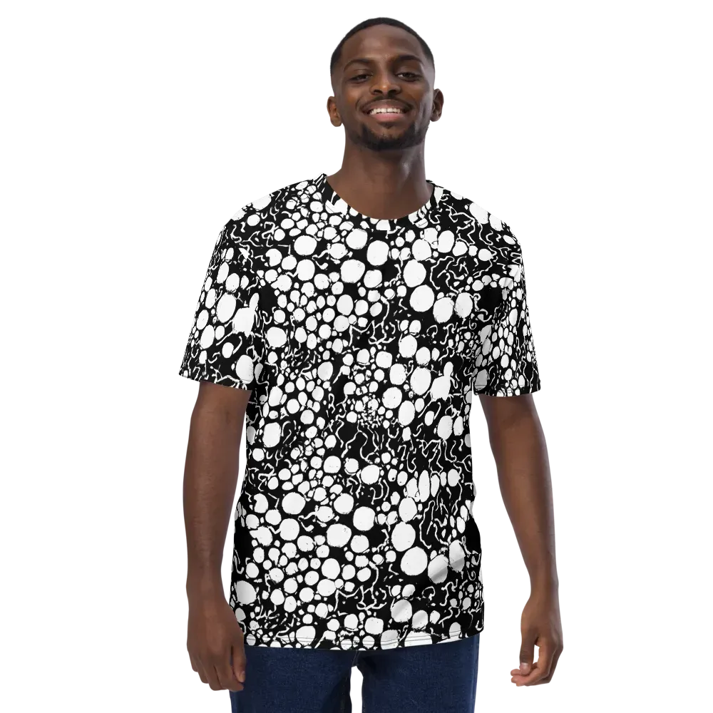 Ink Bubble Riot on Men's Crew Neck T-Shirt — Front