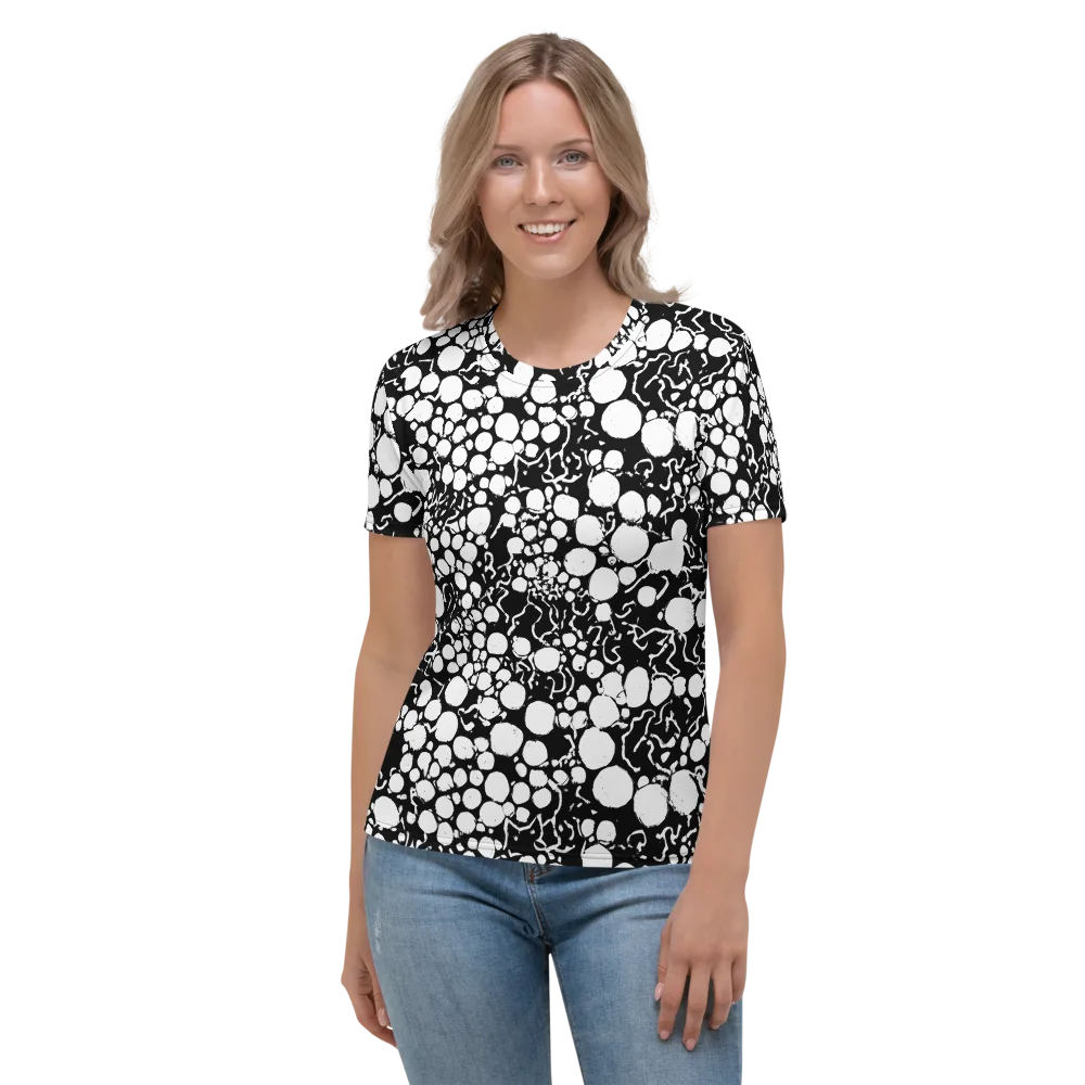 Ink Bubble Riot on Women's Crew Neck T-Shirt — Front