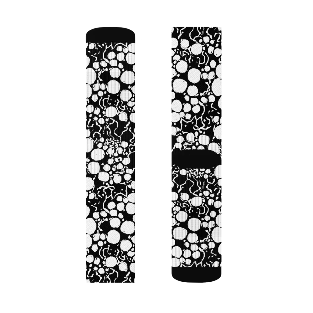 Ink Bubble Riot on Socks — Right Sock