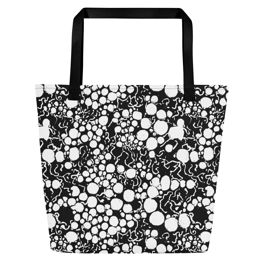 Ink Bubble Riot on Large Tote Bag W/ Pocket — Front