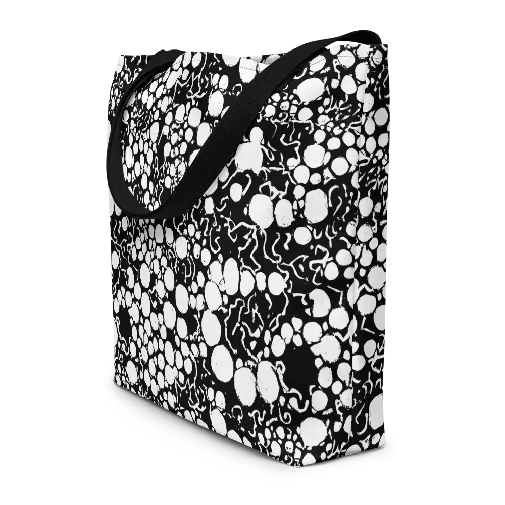 Ink Bubble Riot on Large Tote Bag W/ Pocket — Front