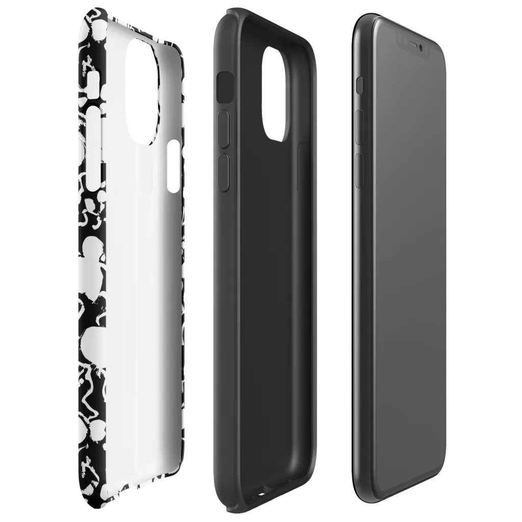 Ink Bubble Riot on Tough Case for iPhone® — Right