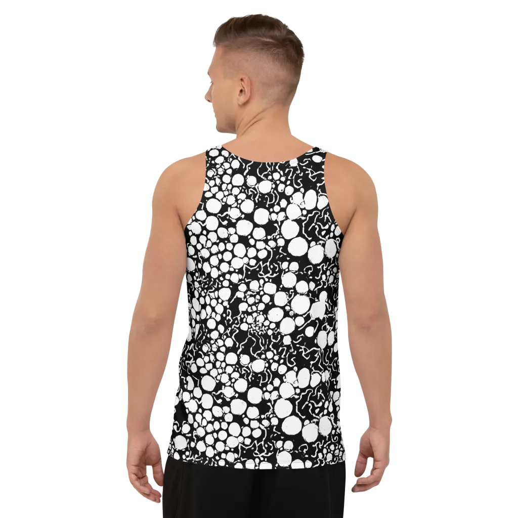 Ink Bubble Riot on Men's Tank Top — Back