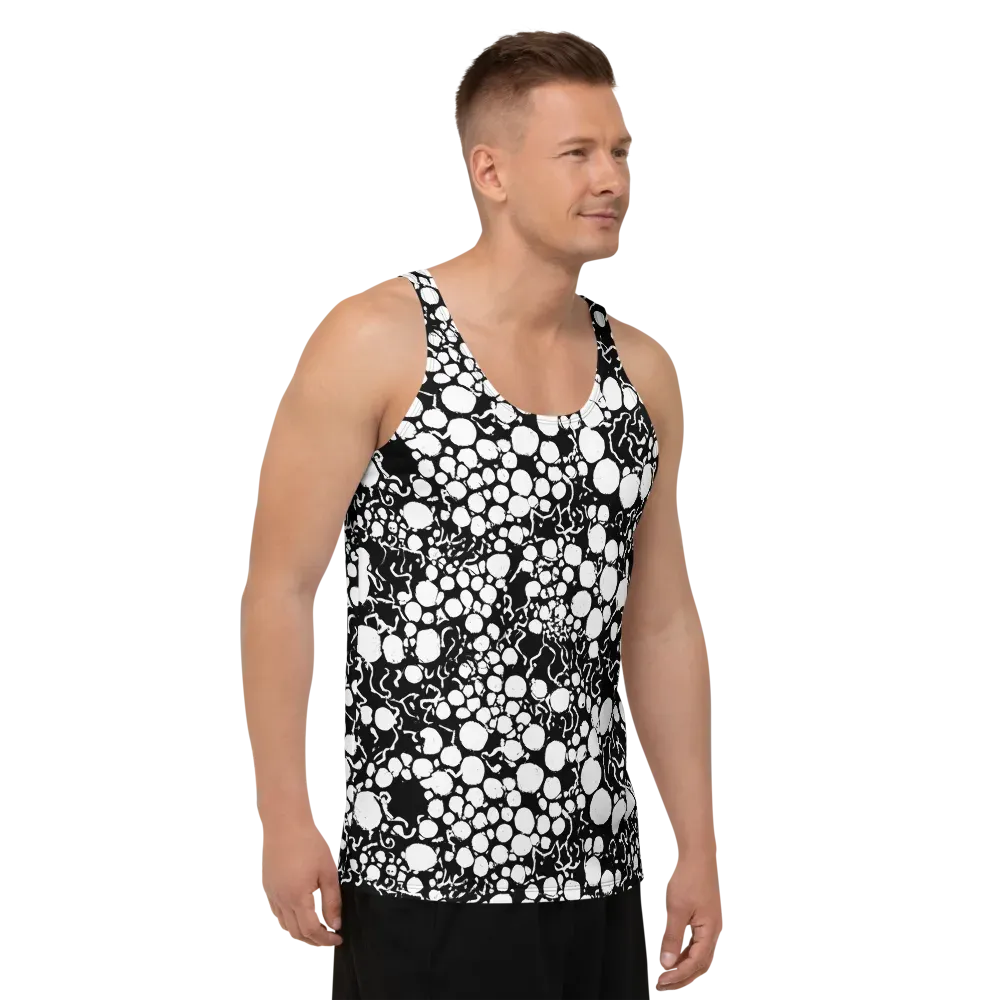 Ink Bubble Riot on Men's Tank Top — Right Front