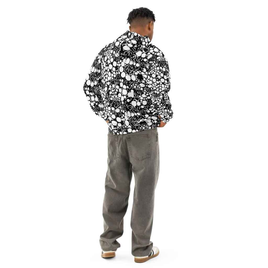 Ink Bubble Riot on Cotton Hoodie — Back