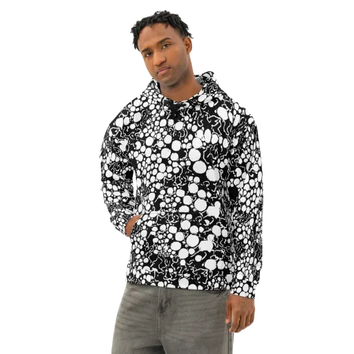 Ink Bubble Riot on a Cotton Hoodie