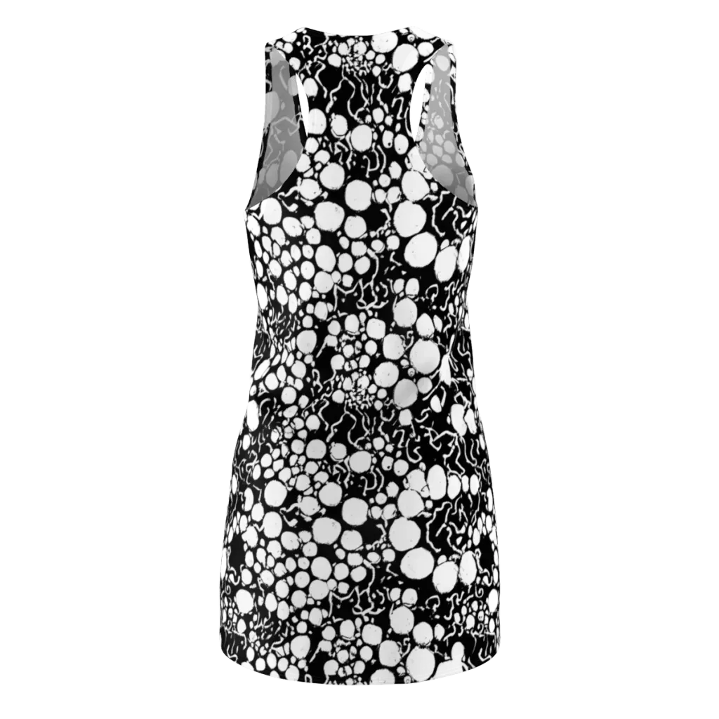 Ink Bubble Riot on Racerback Dress — Back