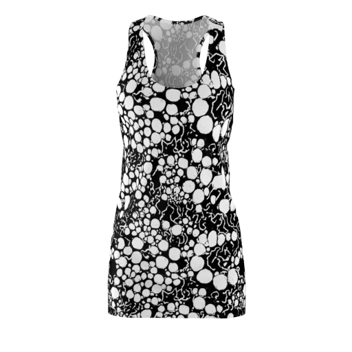 Ink Bubble Riot on a Racerback Dress