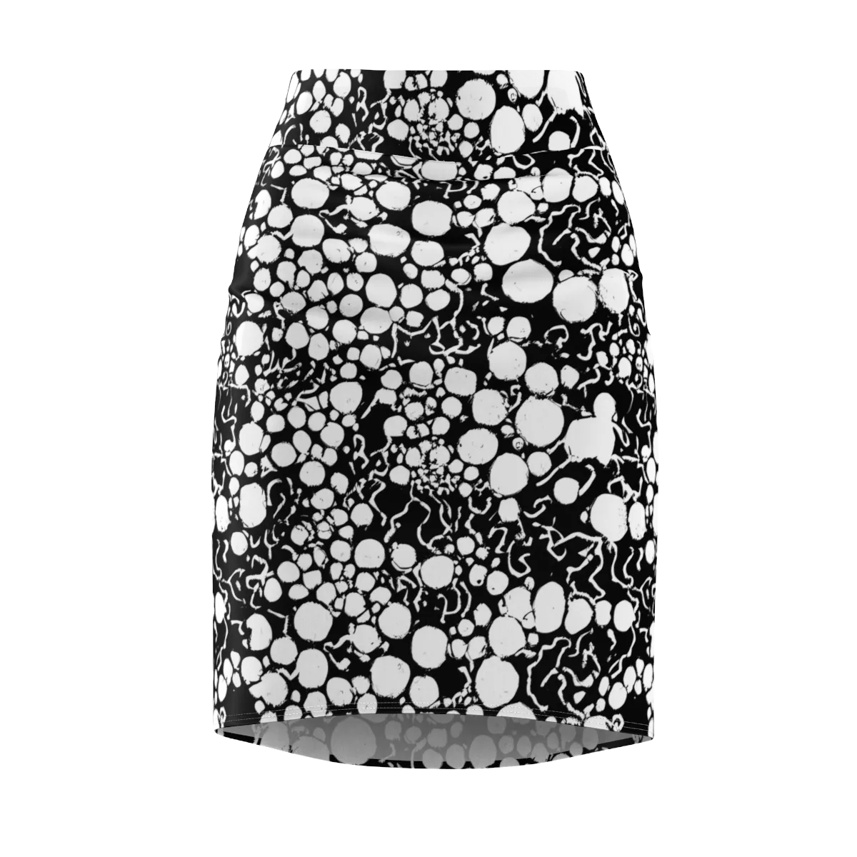 Ink Bubble Riot on Pencil Skirt — Front