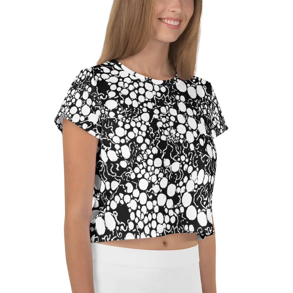 Ink Bubble Riot on Crop Tee — Right