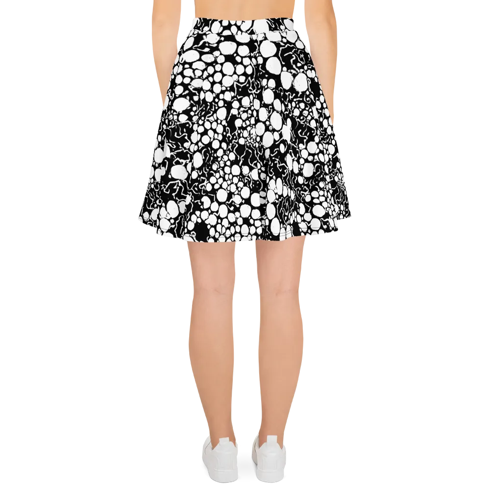 Ink Bubble Riot on Skater Skirt — Back