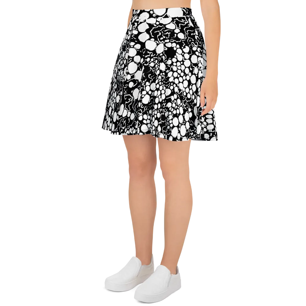 Ink Bubble Riot on Skater Skirt — Left