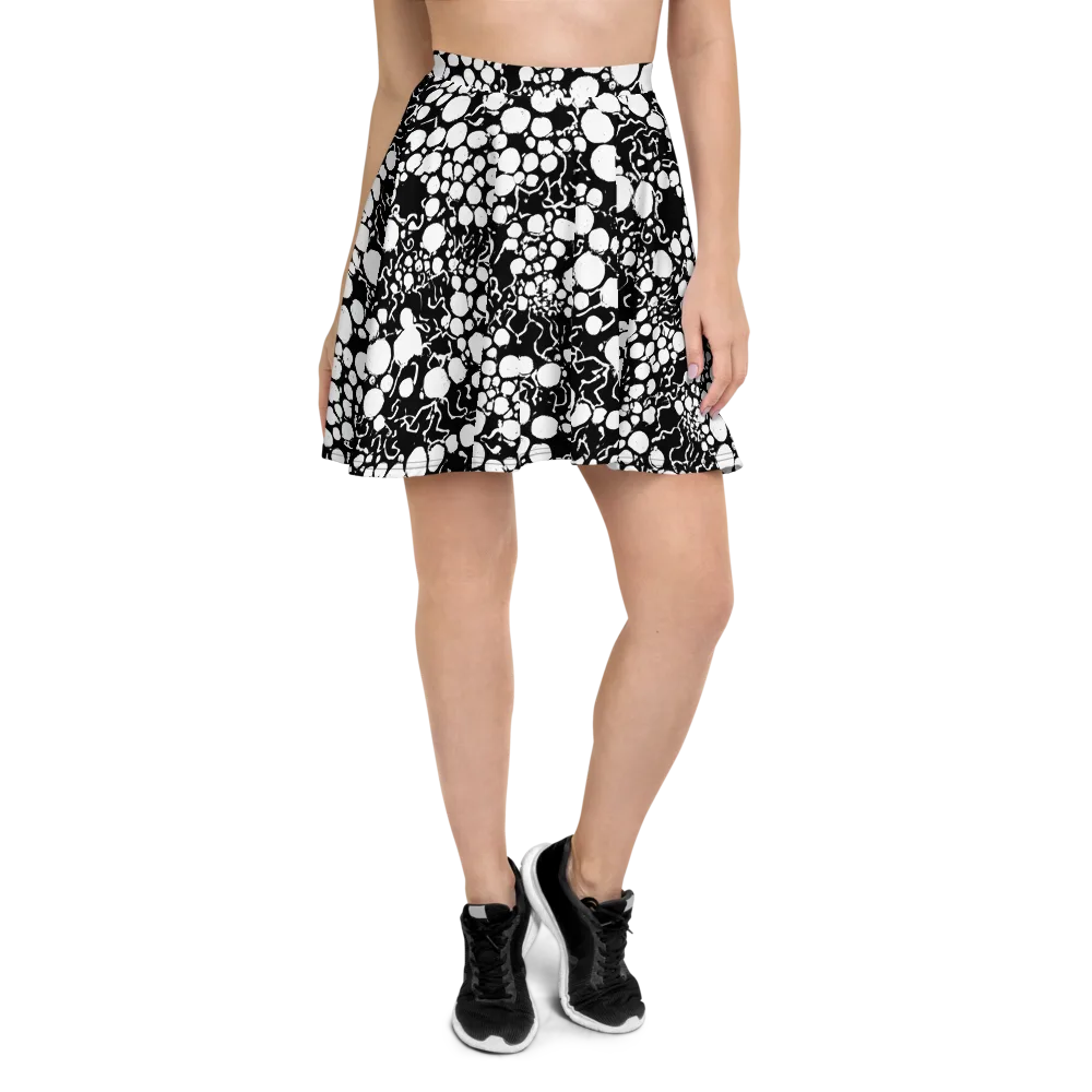 Ink Bubble Riot on Skater Skirt — Front