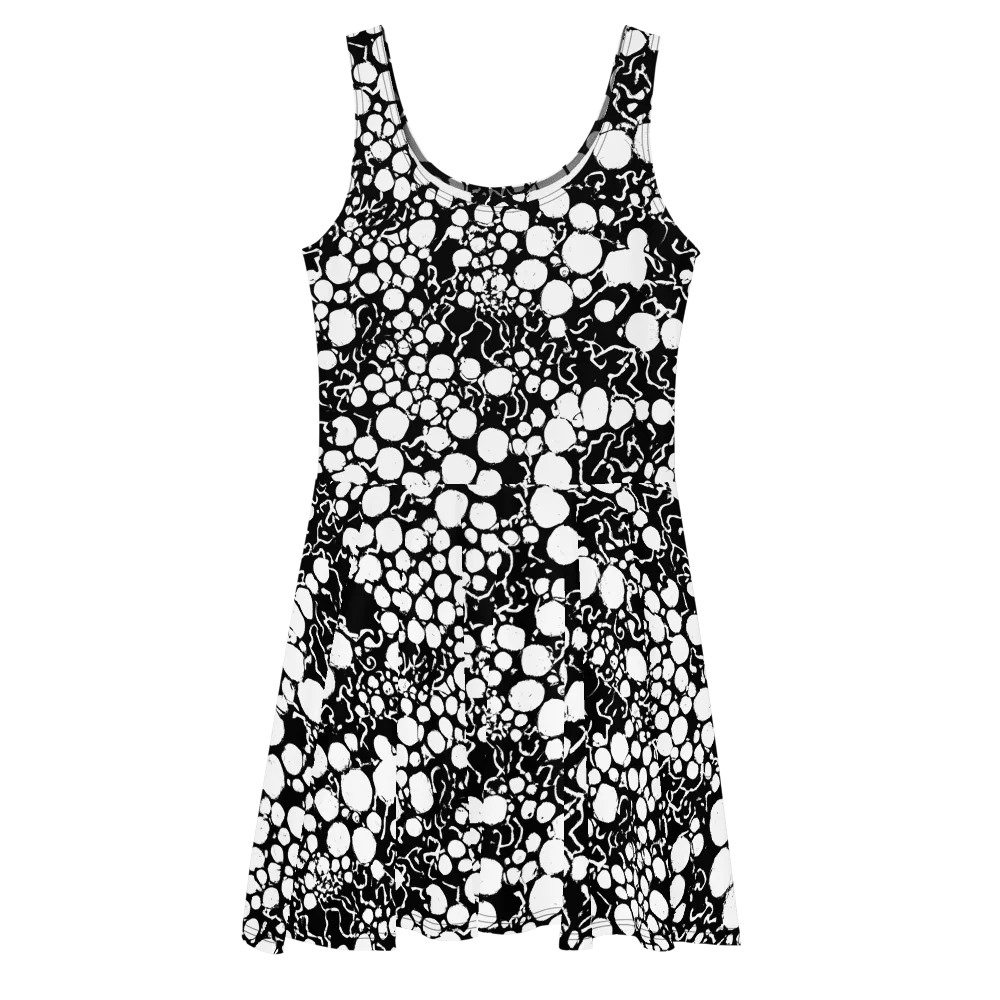 Ink Bubble Riot on Skater Dress — Front