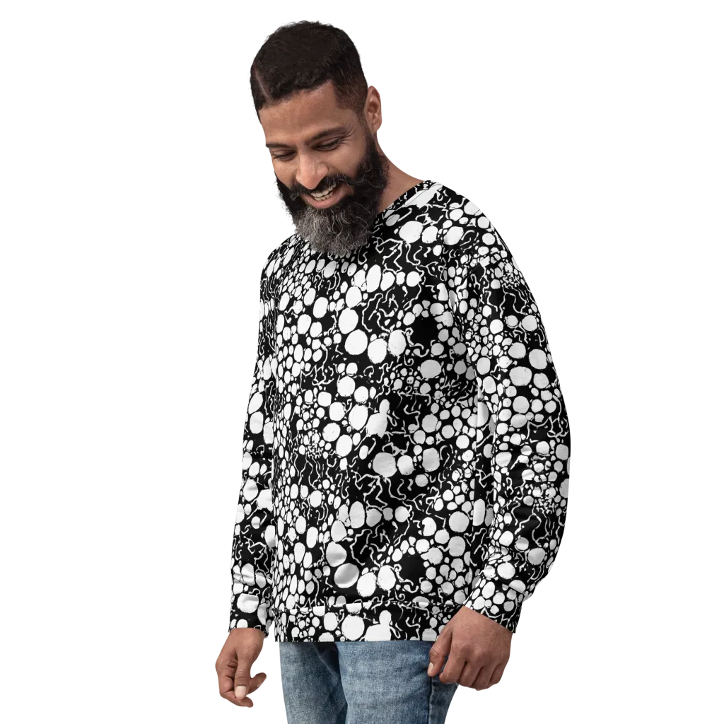 Ink Bubble Riot on Sweatshirt — Left Front
