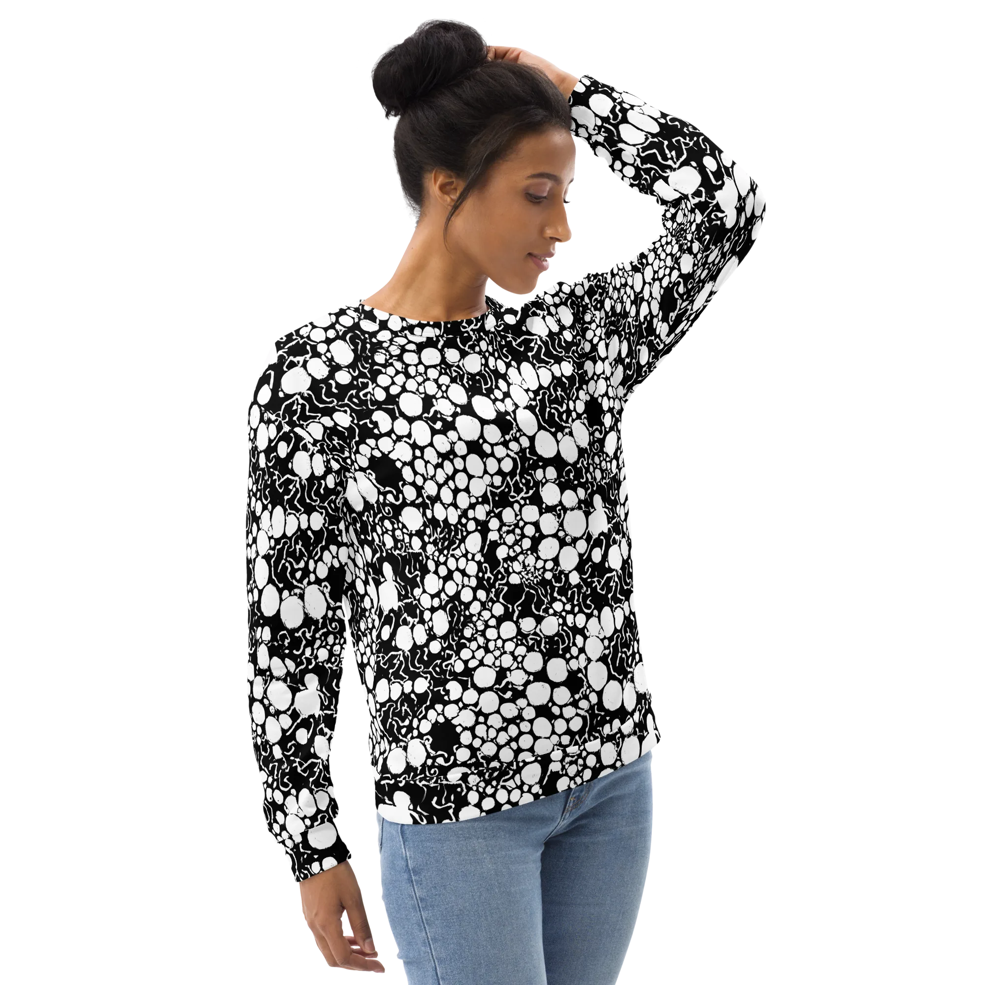 Ink Bubble Riot on Sweatshirt — Right Front